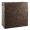 Casafield 2-Section Laundry Hamper with Removable Liner Bags, Woven Water Hyacinth Double Laundry Basket Sorter for Clothes and Towels